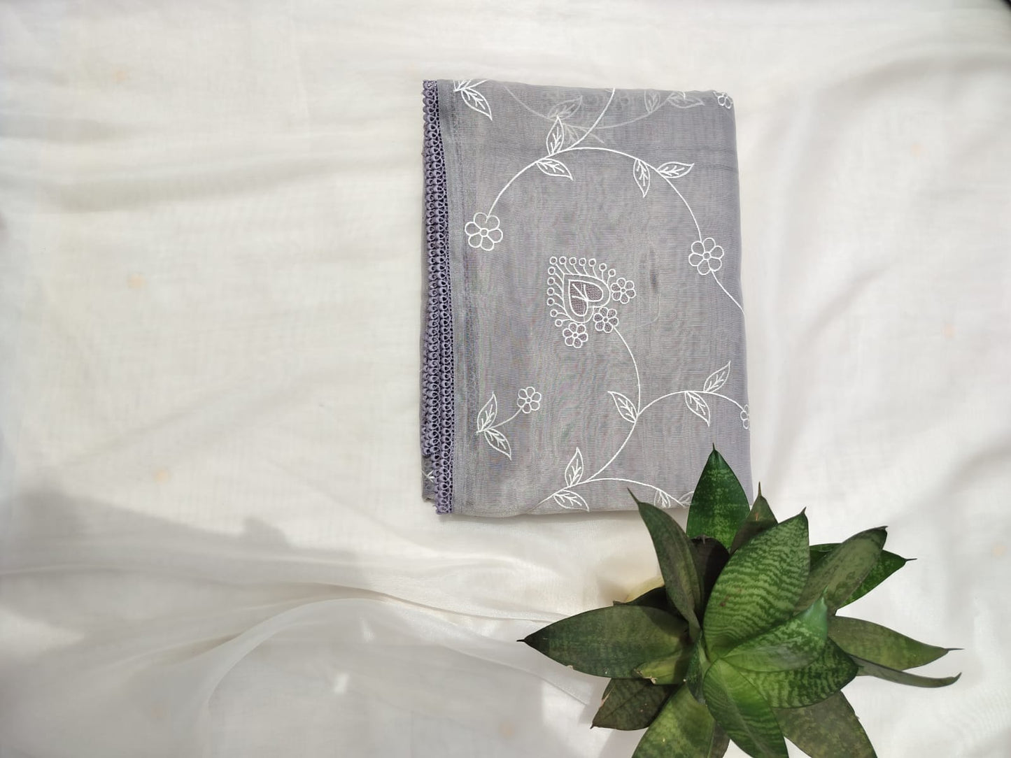 Designer tissue embroidery saree