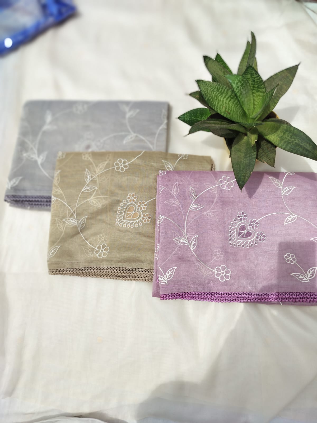 Designer tissue embroidery saree