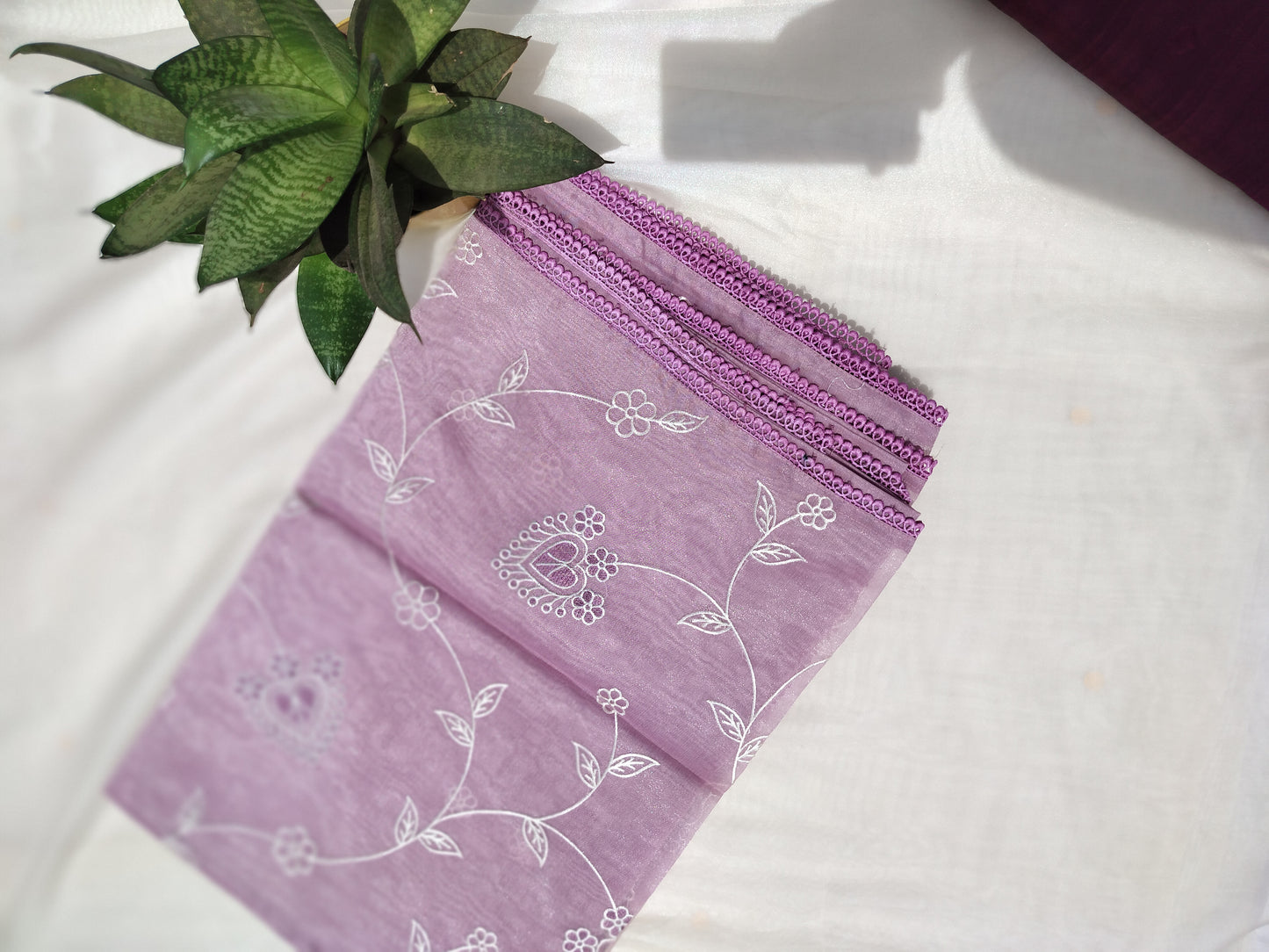 Designer tissue embroidery saree