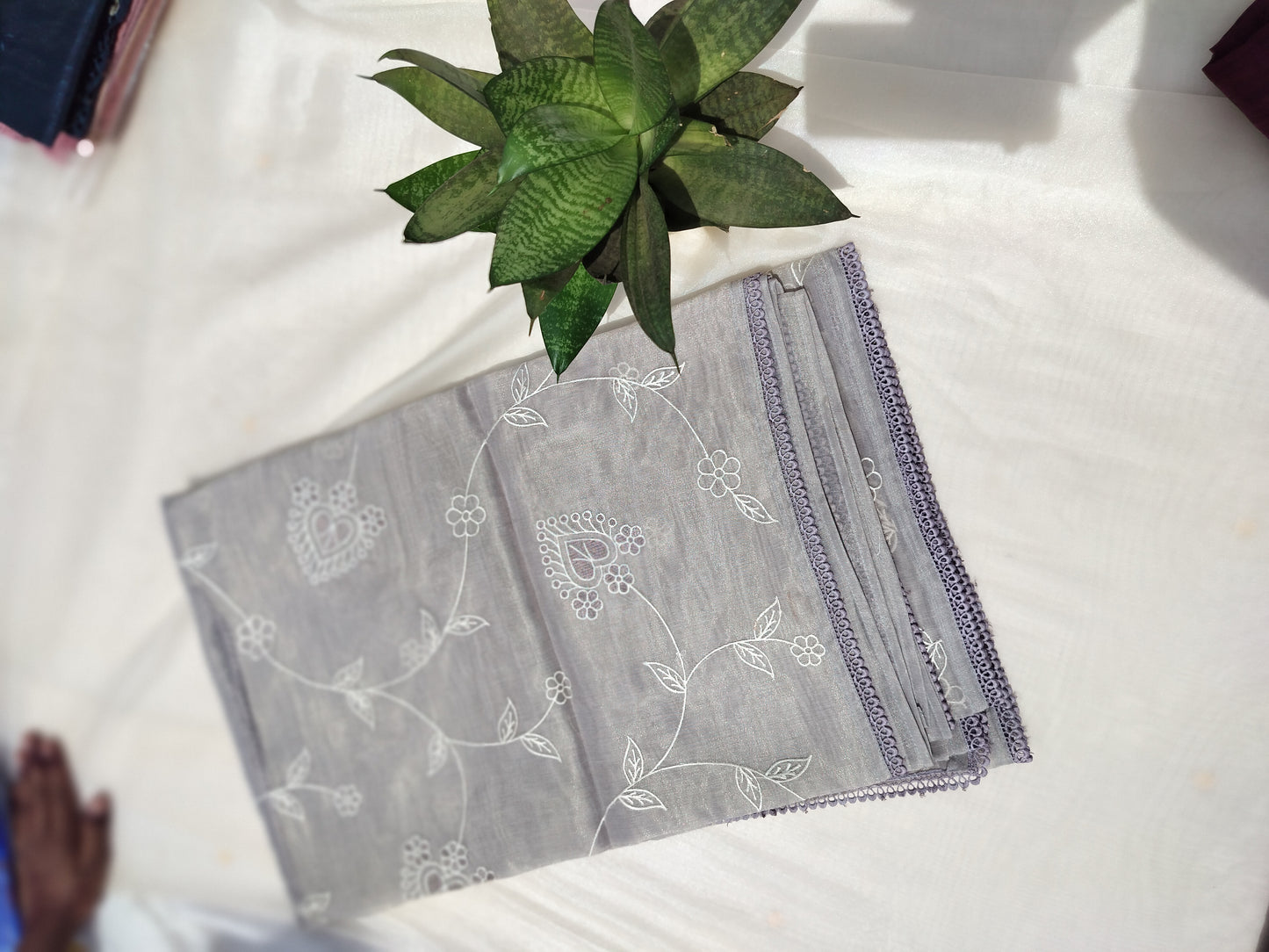 Designer tissue embroidery saree